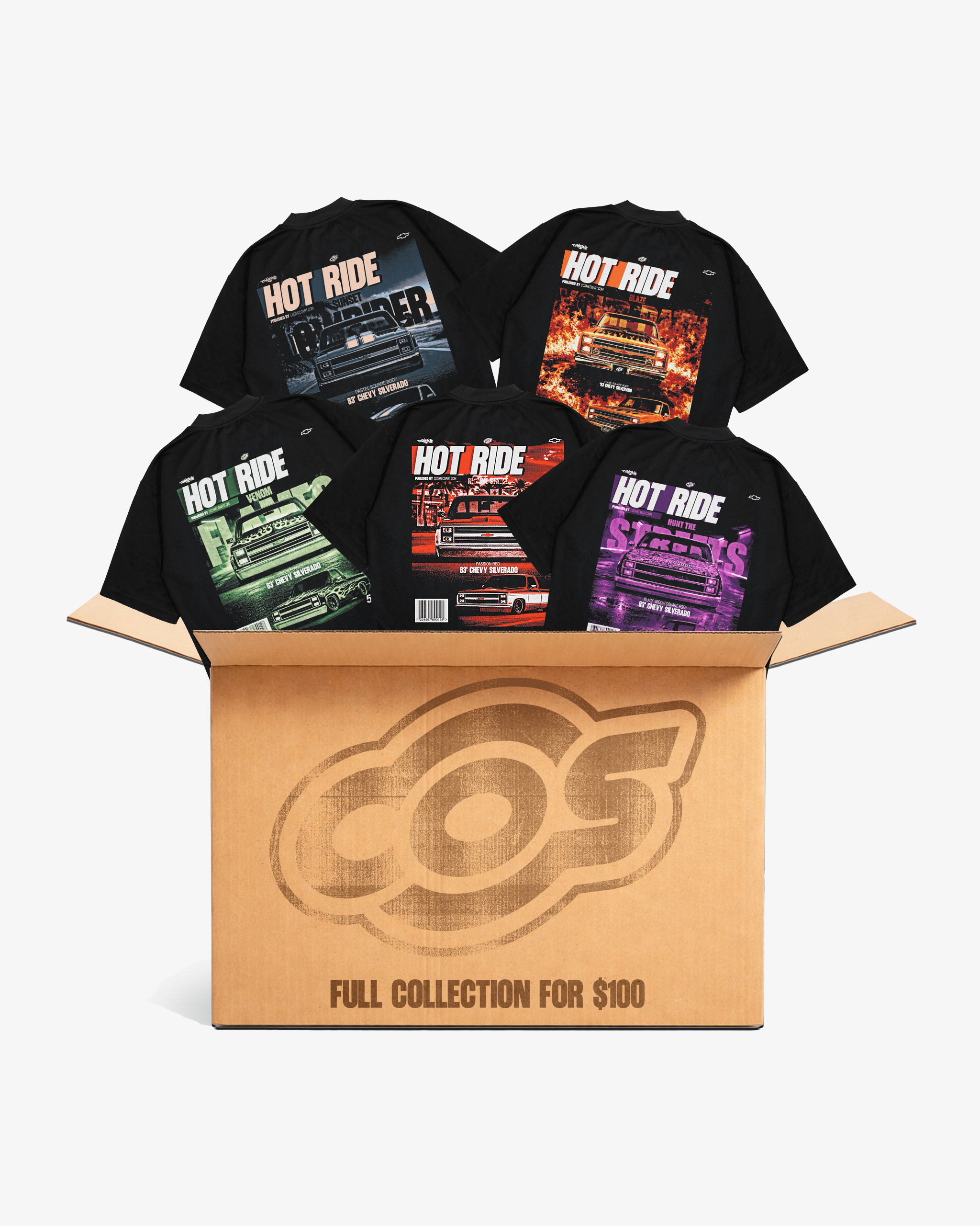 Square Body Chevy Silverado Graphic Tee Bundle (5 Pack) – Vintage Truck Shirts Collection